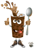 Из чашки кофе