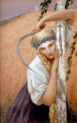 Картина К. Васильева Жница