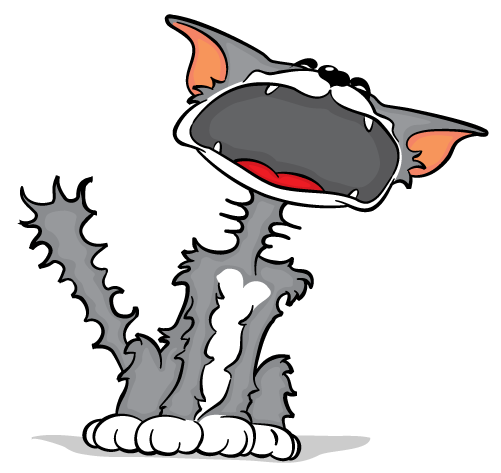 Орущий кот рисунок