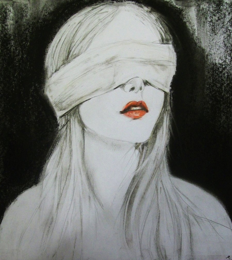 Слепая девушка влюбилась. Девушка с повязкой натглазах. Девушка с повязкой на глазах арт. Девушка с закрытыми глазами. Повязка на глаз.