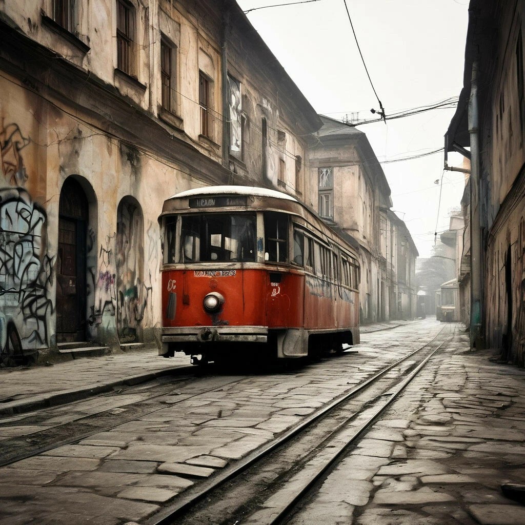 И городград в окне трамвая виден...