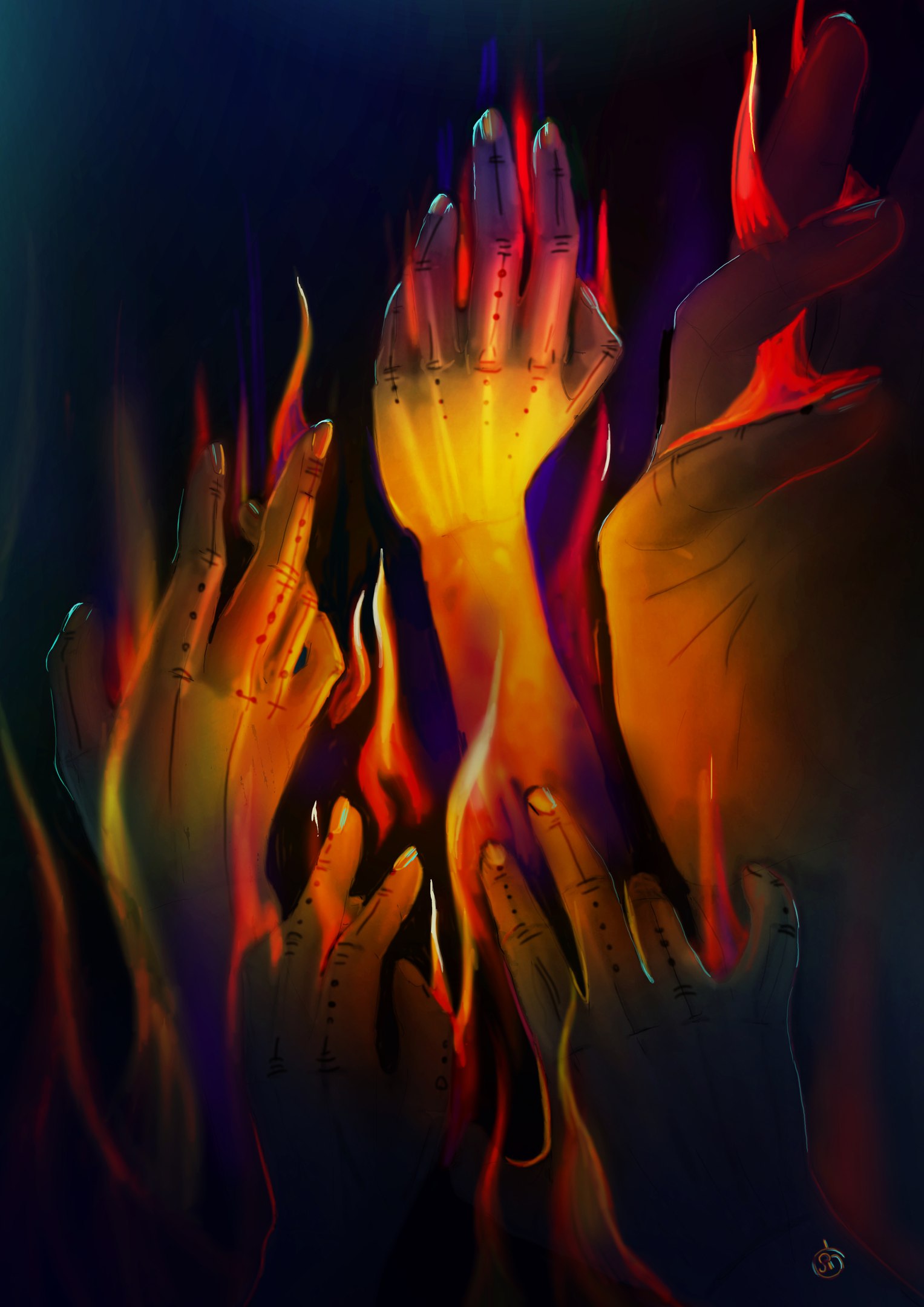 У ночного огня