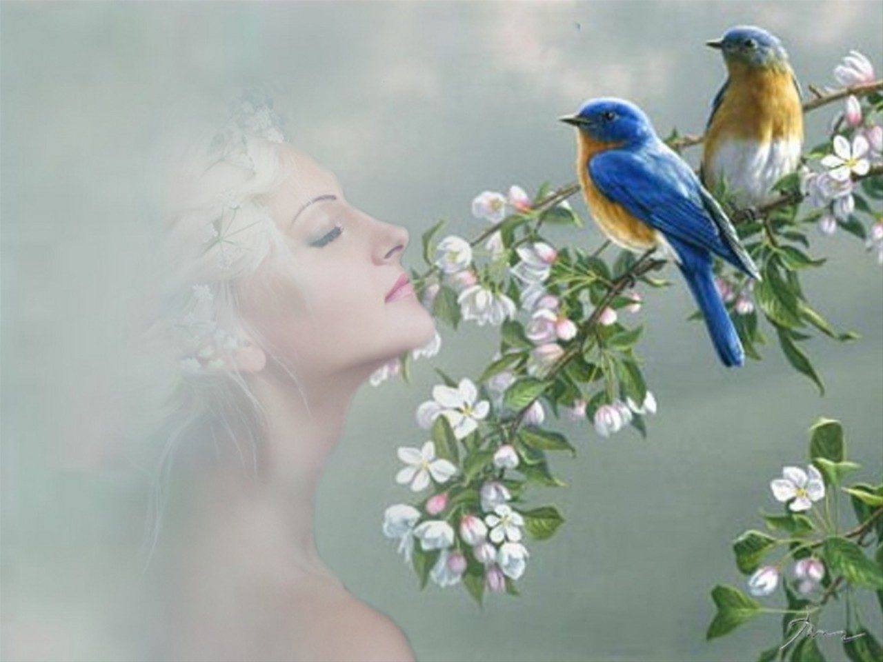 Цветы душа поет. Птицы поют.