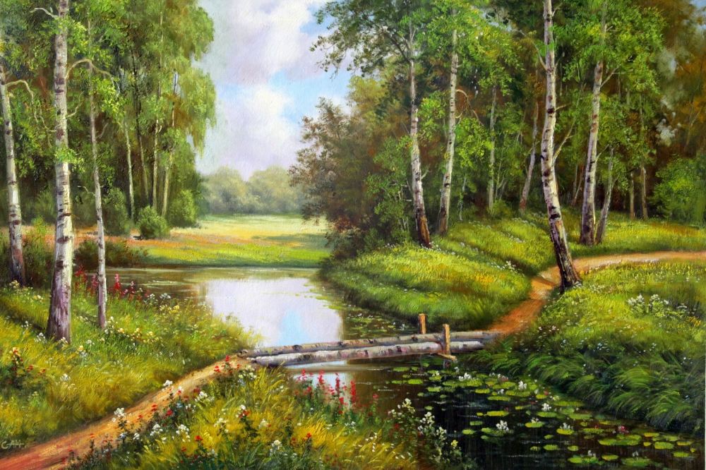 Лирический пейзаж картины