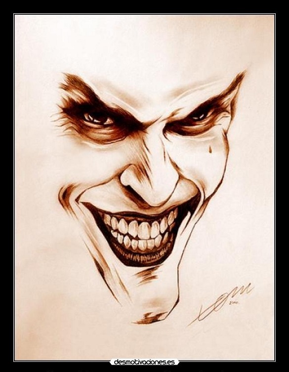 Рисунок злобное лицо