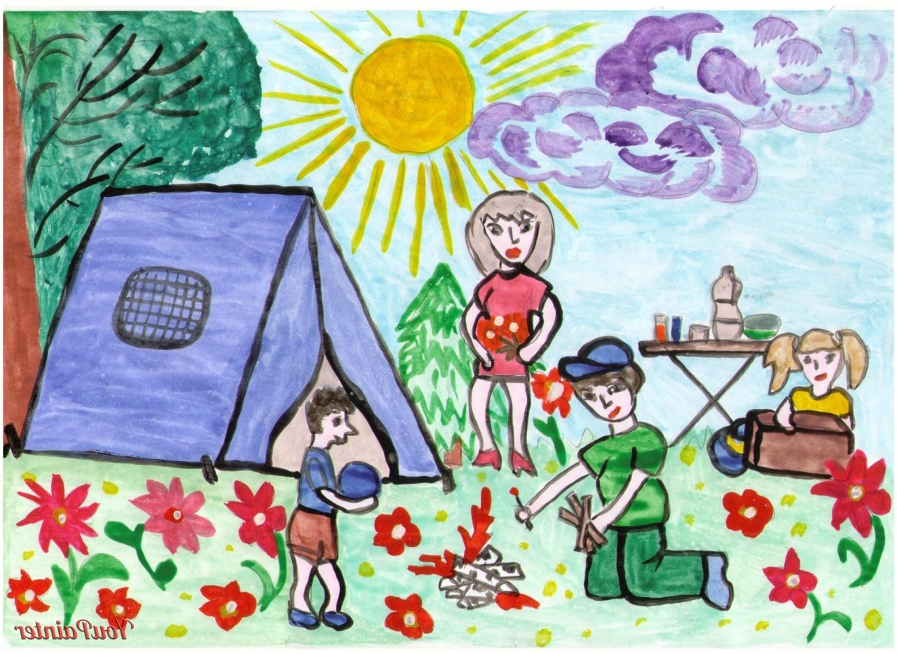 Работа на тему год семьи. Летние каникулы рисунок. Рисунок на тему летние каникулы. Рисунок на тему моя семья. Семейные традиции рисунок.