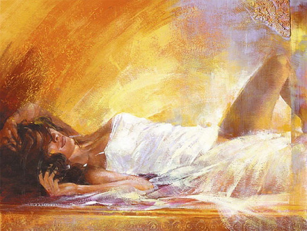 Блеск линий тела по утру