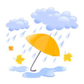 Девочка рисует летний дождик