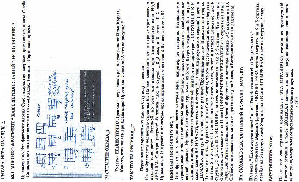 62. 4 гитара игра на слух 2. 62. 4. морозко фрагме