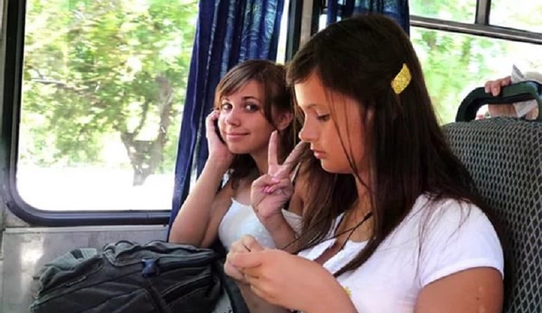 В электричке