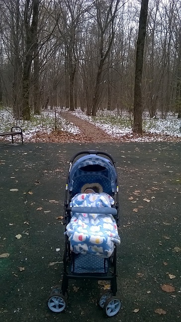 На прогулке с внуком