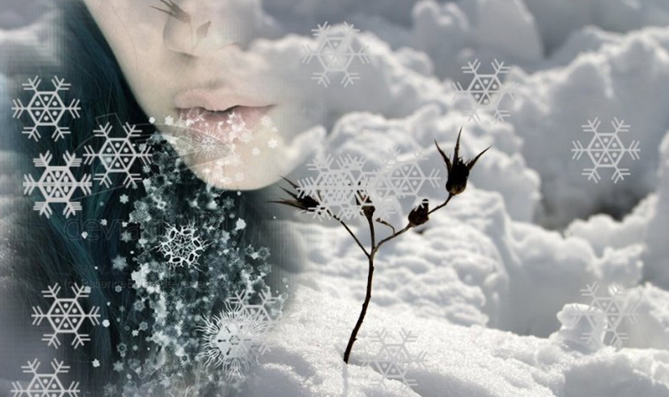 У нас сегодня выпал снег...