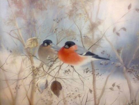 С ветки белой да на ветку