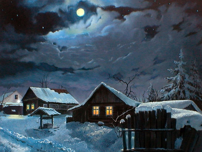 Ночь, село и тишина в ночи немая...