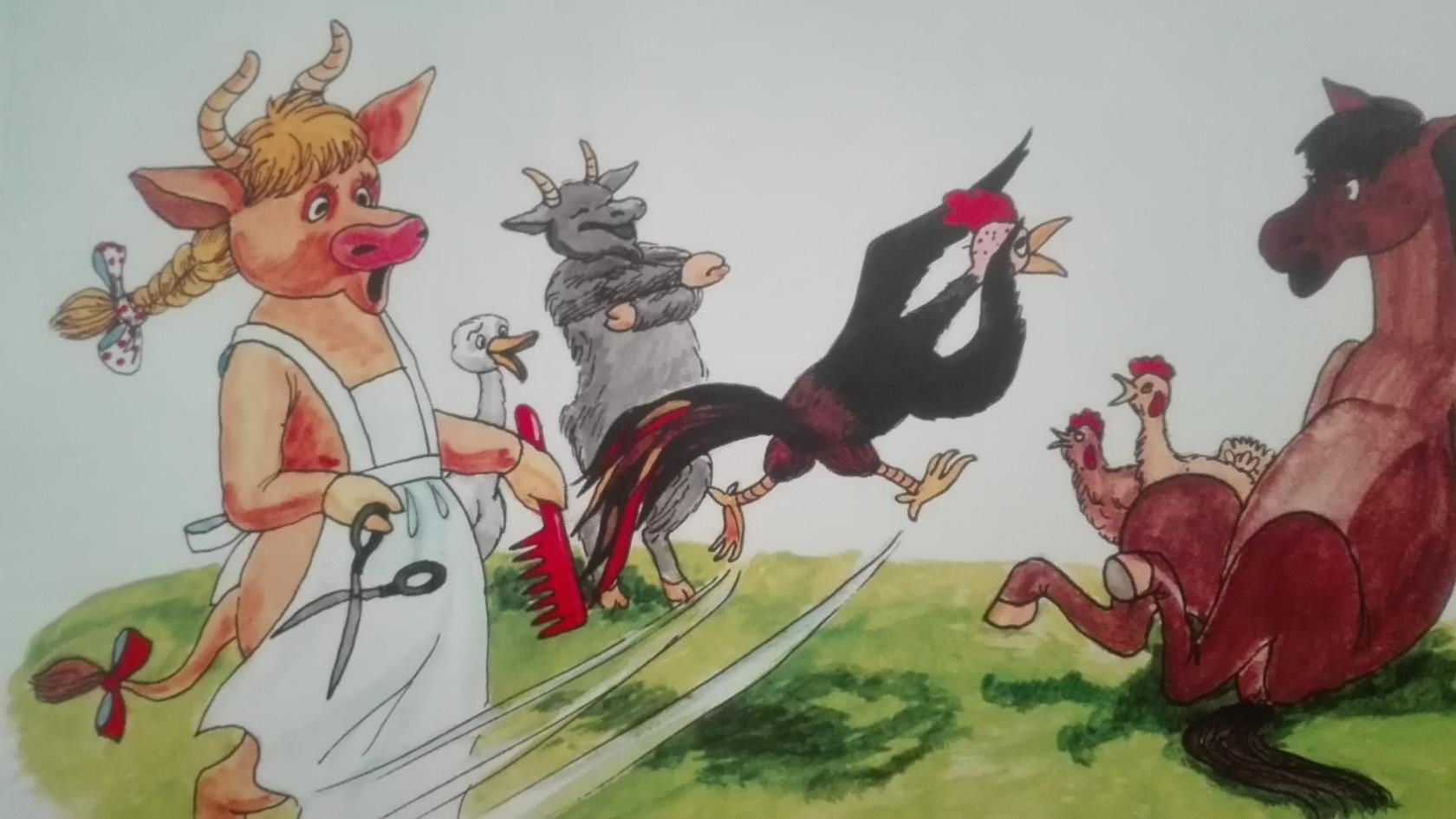 Корова парикмахер