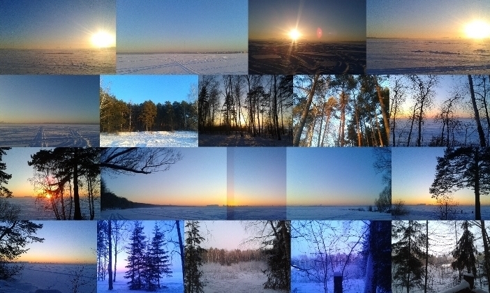 Догорает январский закат...