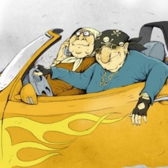 16. Тетка Танька на трассе Пыль