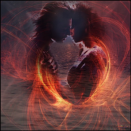 Губами я любимую коснулся