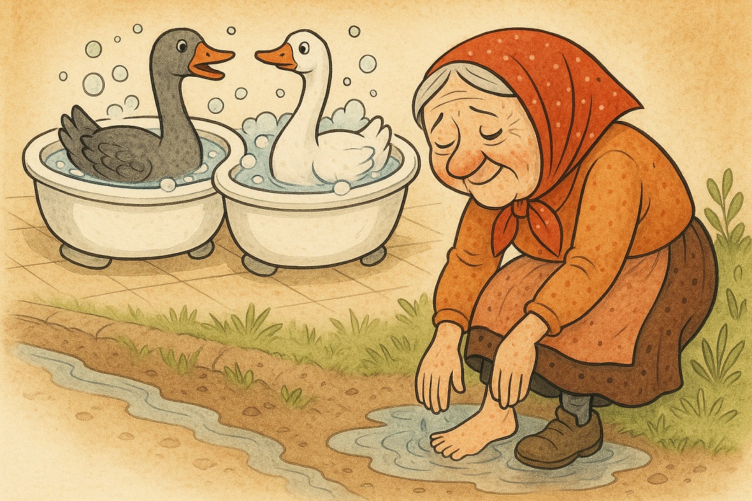 Дома у бабуси...