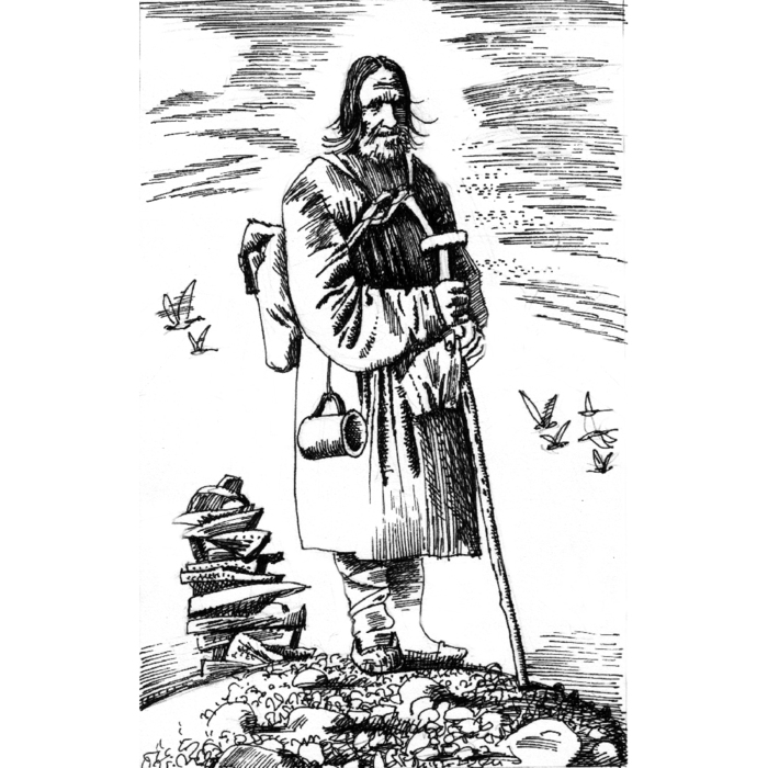 Путник схема. Калика – паломник, Странник, нищий.. Пилигрим иллюстрации. Странник иллюстрация. Странник Графика.