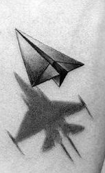 Самолёт из тетрадной страницы