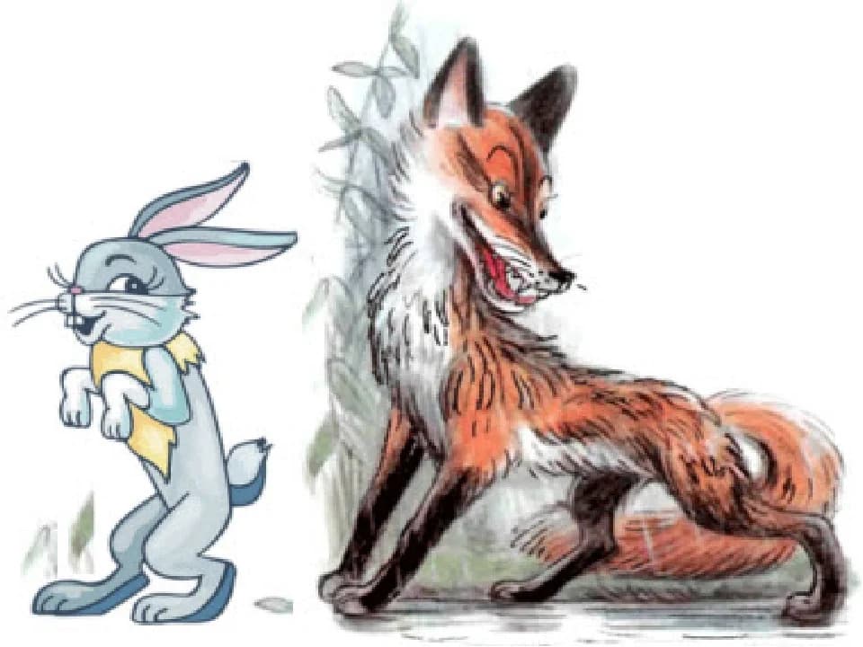 Волк ловит лису. Лиса и заяц. Волк лиса и заяц. Лиса и заяц рисунок. Рисунок лисы и зайца.