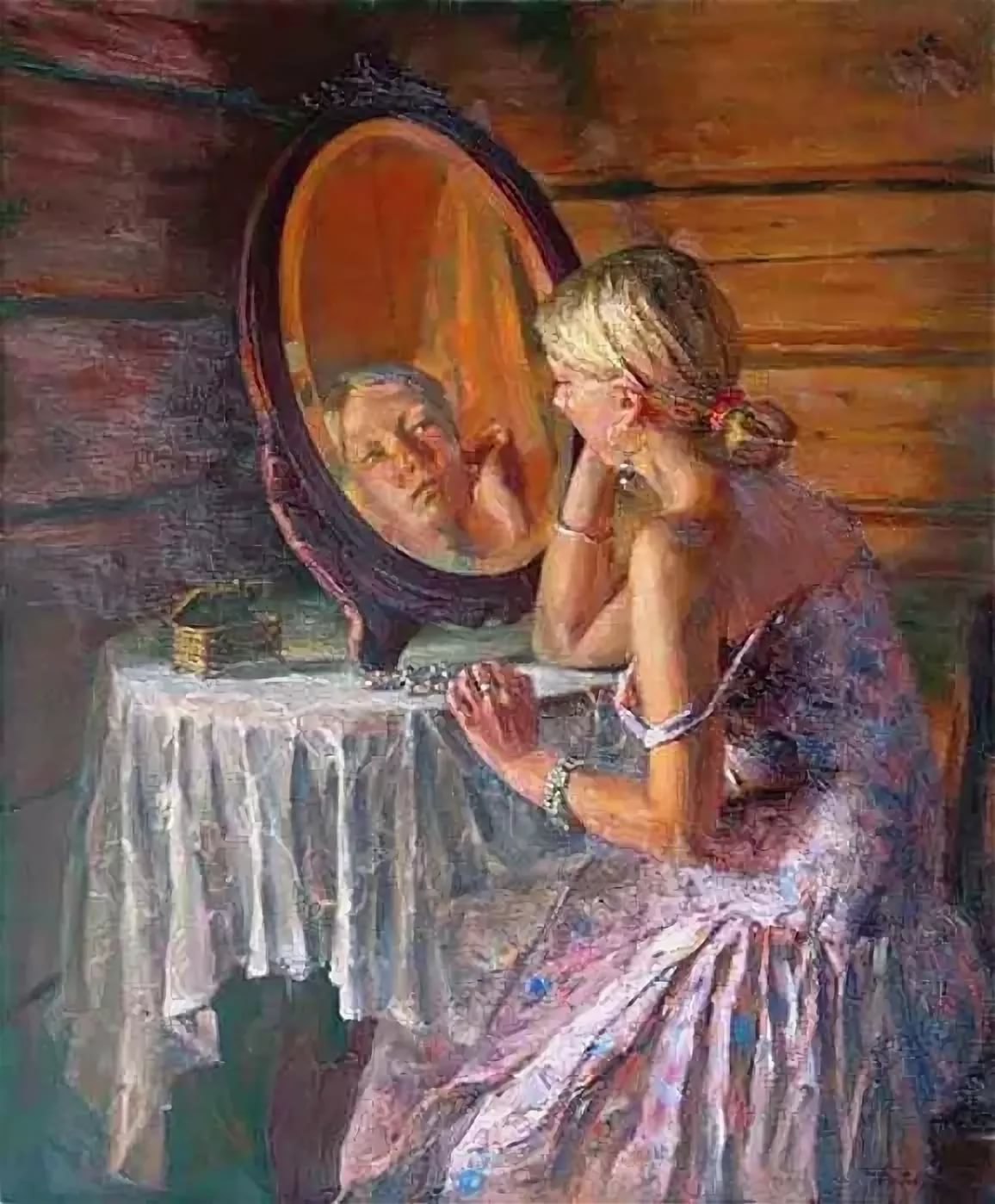 Картина старое зеркало. Картины Григория Чайникова.