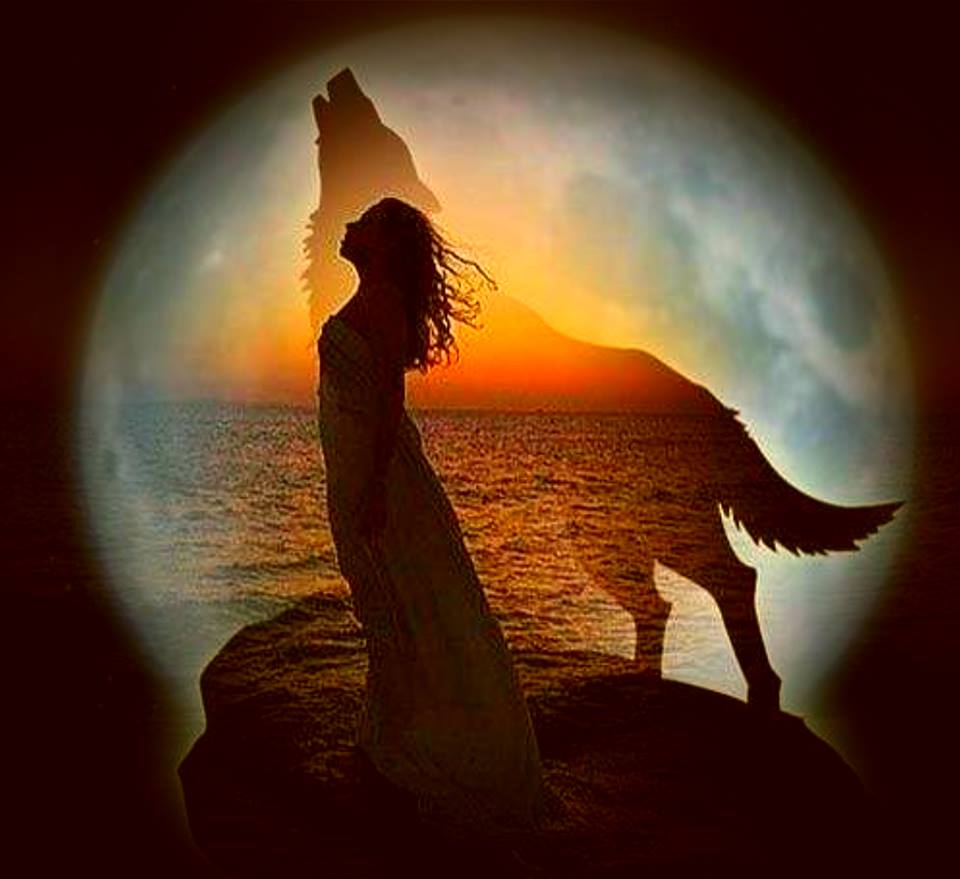 Ищи мир души. Одиночество души. Девушка на закате. Сильная душа. Девушка Луна и волк.