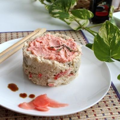 салат с крабовым мясом в японском стиле...