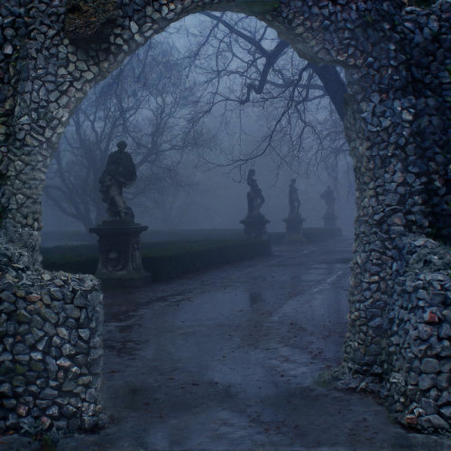 По аллее замёрзшего парка