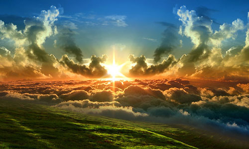 Солнце Через Облака Фото