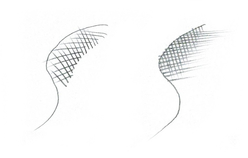 Рисую штрихами линии