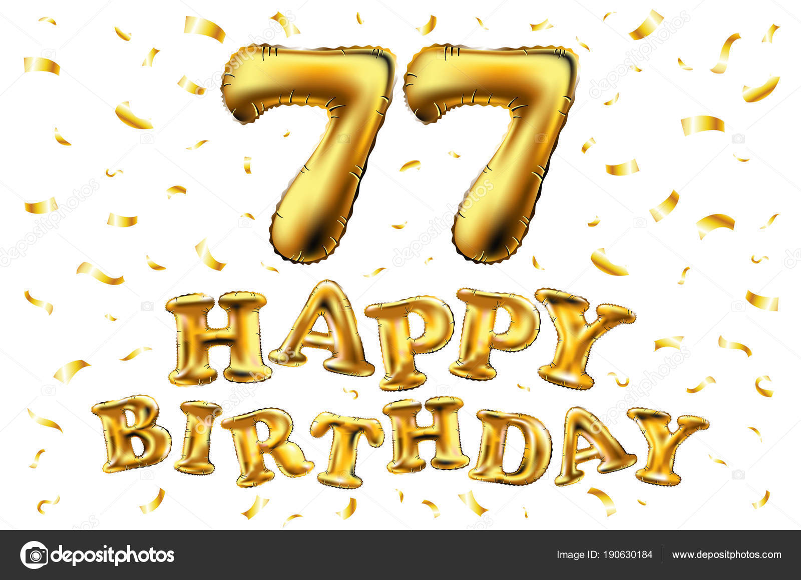 Открытка с днем рождения 77 лет