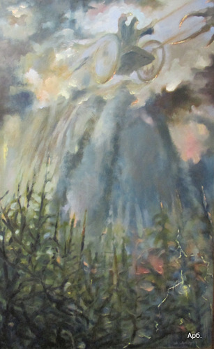 Шабашит гром у неба в горнице...