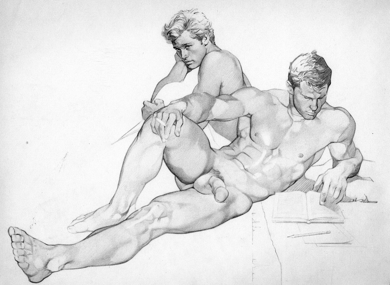 Рисунки голых парней