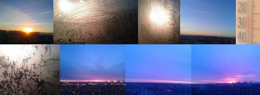 Ноябрь-умелец витражами ледяными выкрасил зарю...