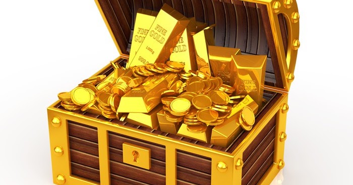 Сундук с деньгами картинка