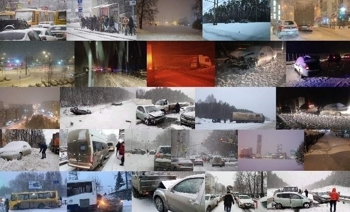 Зима усиливает наступленье на родной Урал...