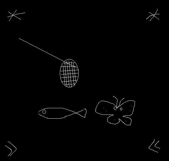 вылавливаю сачком - молюсков толи мотылёковв