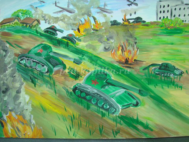 Рисовали мальчики войну...