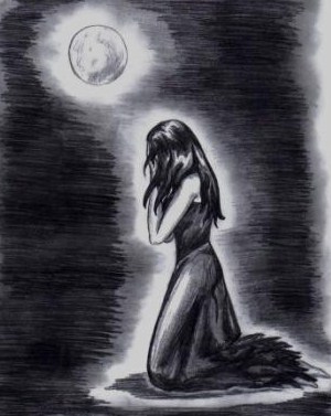 Девочка у могилы рисунок