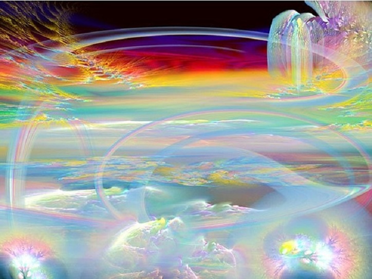 Какой тонкий мир. Энергетические картины Елены Саппа. Радужный тонкий мир.