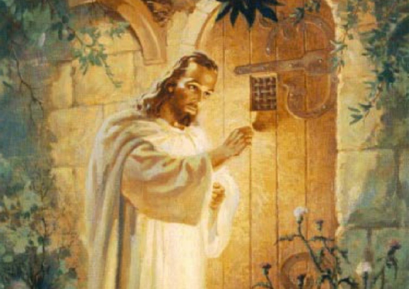 Песня в дверь твою стучался. Иисус Христос стучится в дверь. Господь стучится в дверь. Христос у двери. Иисус стучится в дверь картина.