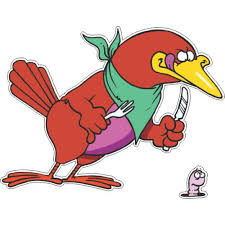 Ворона улица червяк