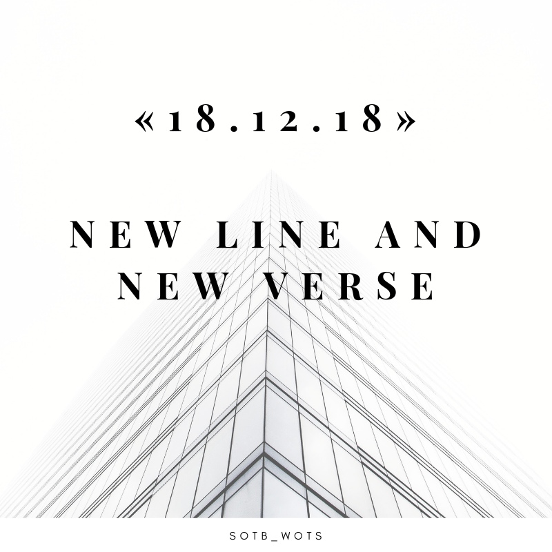 New line and new verse 18. 12. 18