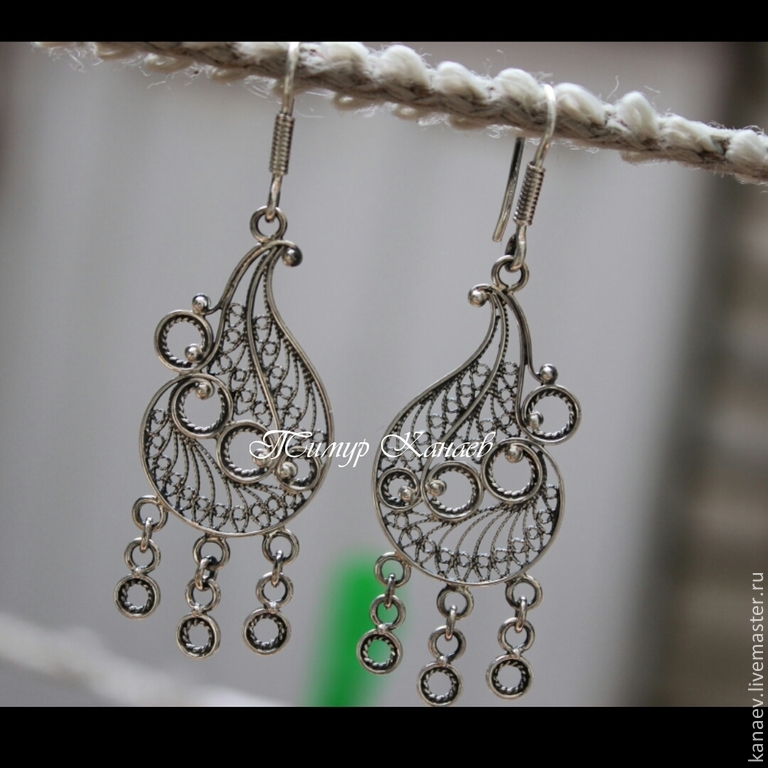 Кубачинские серьги