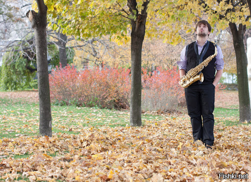 Исполнен саксофоне. Саксофон осень. Осенний саксофонист. Саксофон осенние листья. Саксофонист осень.