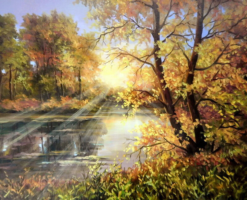 306. Утренняя луна вся в дымке тумана