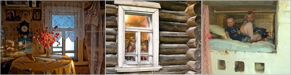 Дом деревянный, русская печка