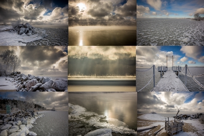 Ноябрь кутает просторы моря Обского хрустальным...